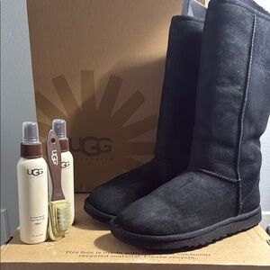 UGG Black Classic Tall Suede Boots